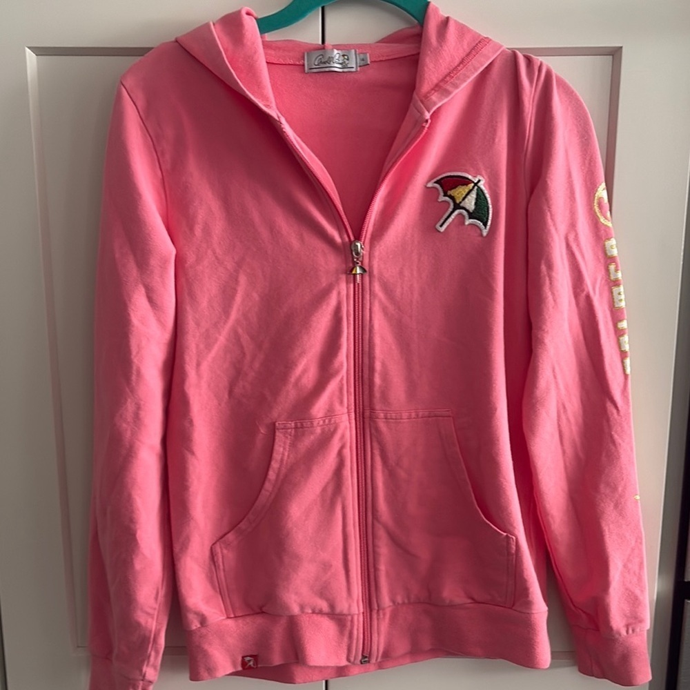 Pink Girls Arnold Palmer golf Zip Up hoodie